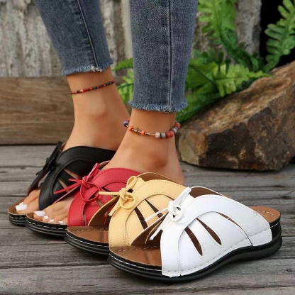 2024 Vintage Premium Orthopedic Open Toe Summer Wedges Platform Sandals