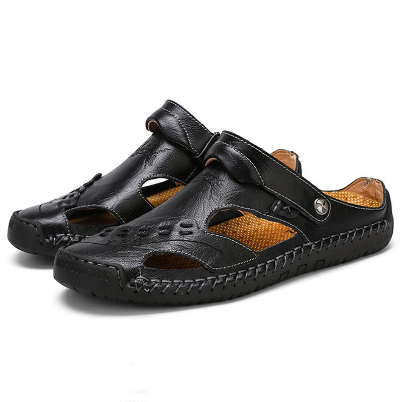 🔥HOT SALE🎁--50% OFF 🎉 Men's Casual Breathable Leather Sandals-caipcmall