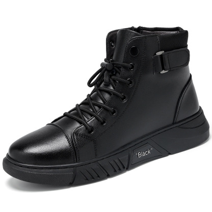 Men's Casual Versatile Genuine Leather Ankle Boots-caipcmall