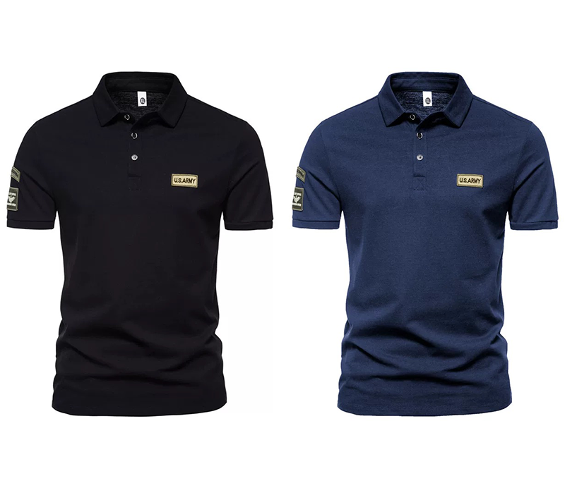 MARCO LUCA | Embroidered men's short-sleeved polo shirt