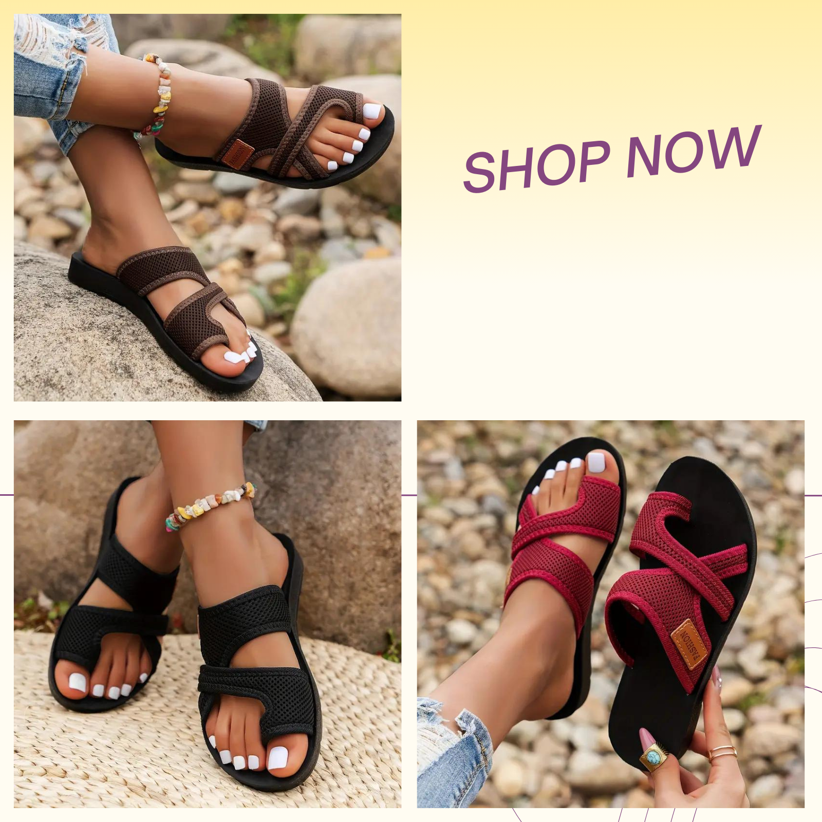 🔥Last Day Promotion 50% OFF✨2024Women's Hollow Mesh Slide Sandals