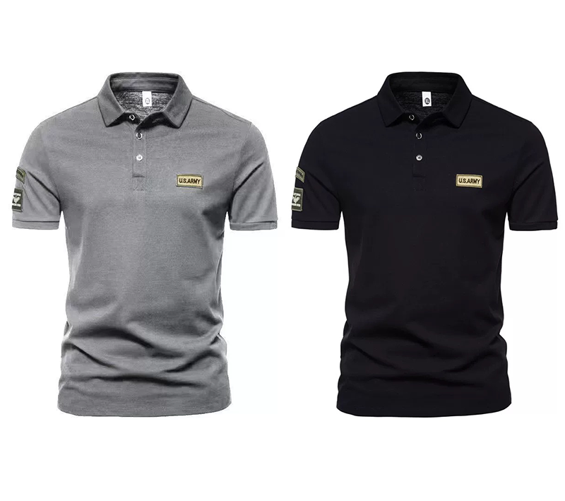 MARCO LUCA | Embroidered men's short-sleeved polo shirt