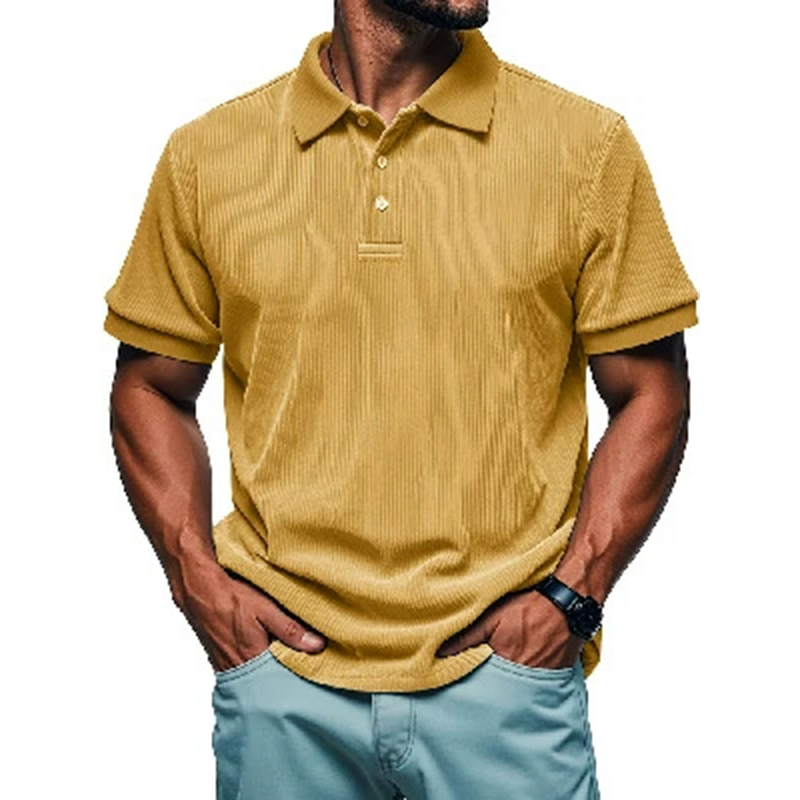 MARCO LUCA | Men's loose short-sleeved lapel shirt