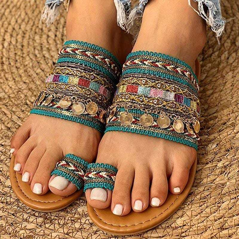2024 Boho Style Toe Ring Sandals