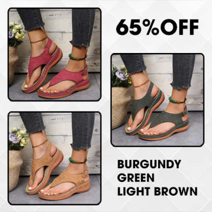 🔥Last Day Promotion 70% OFF🔥 Leather Orthopedic Arch Support Sandals Diabetic Walking Sandals-caipcmall