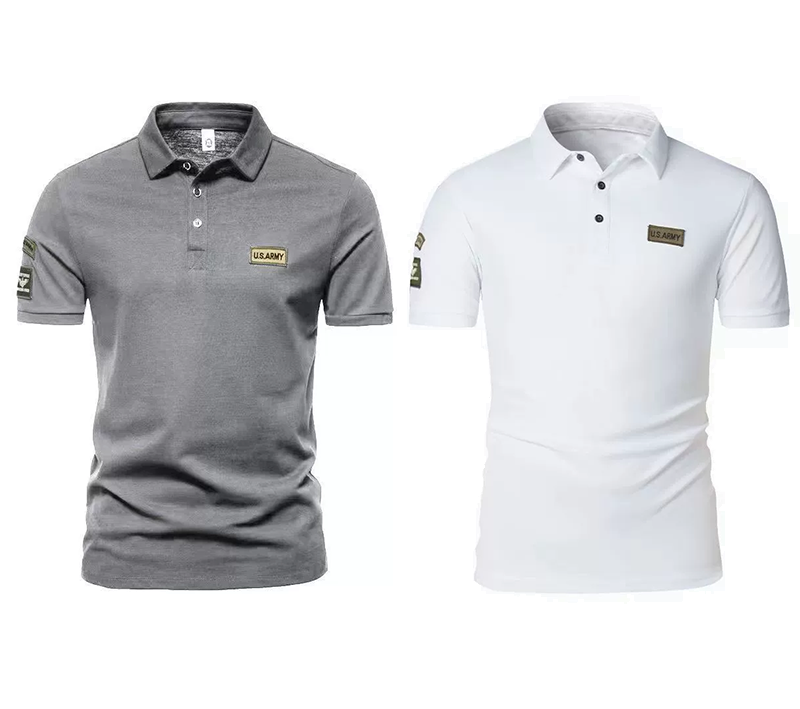 MARCO LUCA | Embroidered men's short-sleeved polo shirt