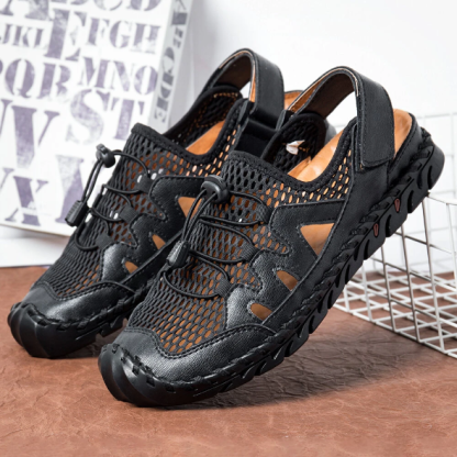 Men's Summer Outdoor Hand Stitching Breathable Mesh Casual Soft Sandals-caipcmall