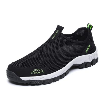 Men's Comfy Summer Hollow Out Breathable Mesh Casual Walking Shoes-caipcmall
