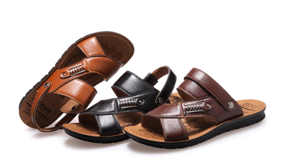 🔥Hot Sale🎁--50% OFF 🎉 Mens Casual Comfy Soft Sole Non-Slip Closed Toe Leather Sandals-caipcmall