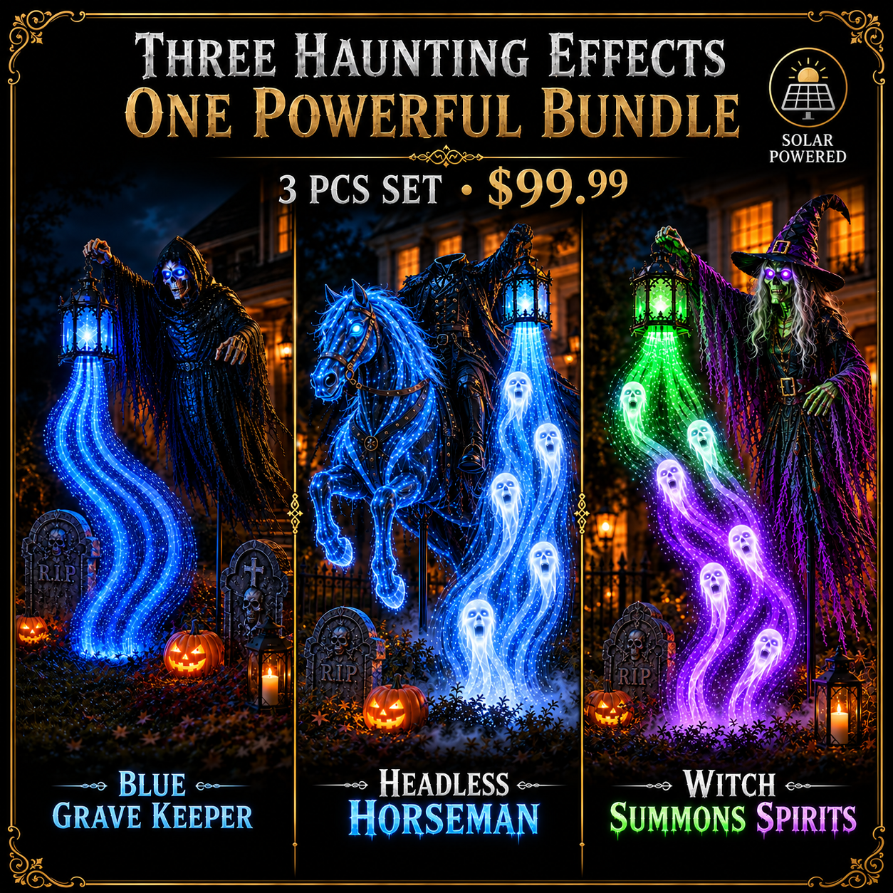 🎁Today 50% OFF🎁💀Animated Soul Harvester Solar Garden Light