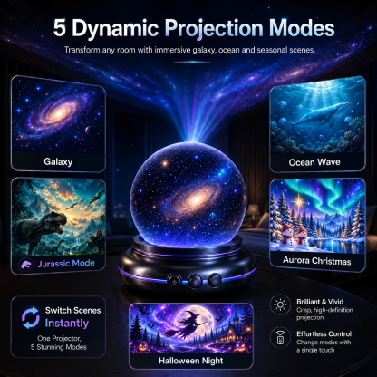 🌌5D Mini Galaxy Star Projector