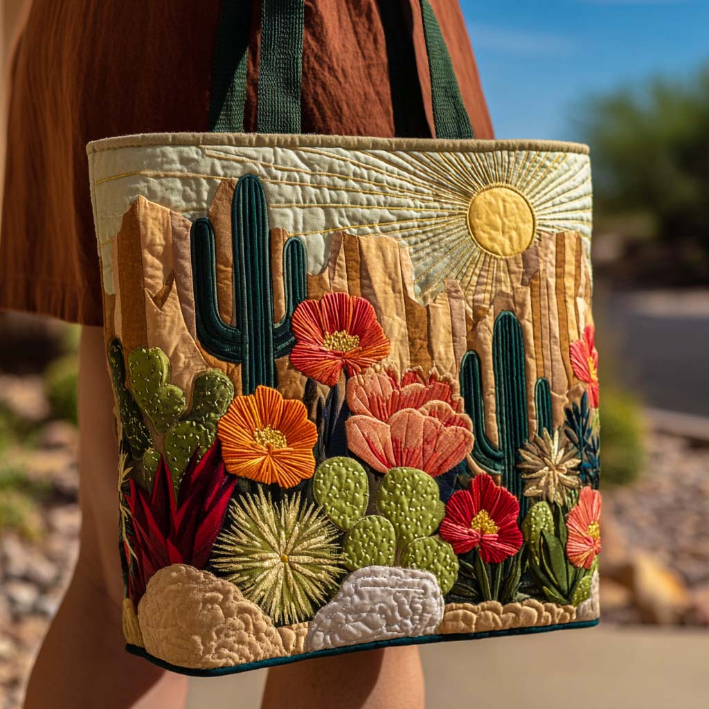 Tucson Bloom Quilted Tote  Bag