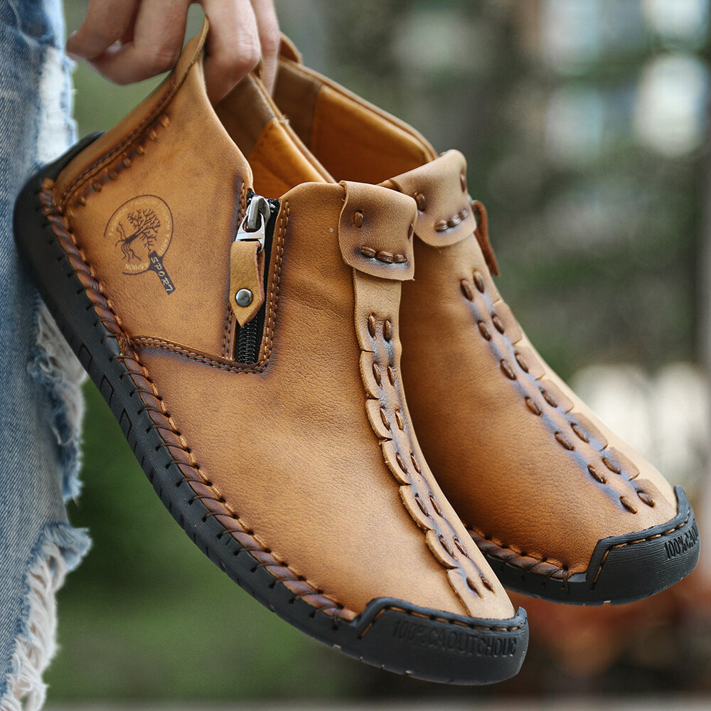 Men's Outdoor Leisure Handmade Zipper Martin Boots(🔥Two Pairs Free Shipping🔥)-caipcmall