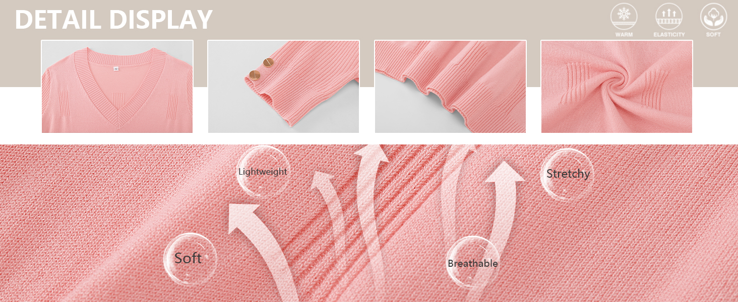 Women's Sweaters Casual V Neck Short Sleeve Knit Tops