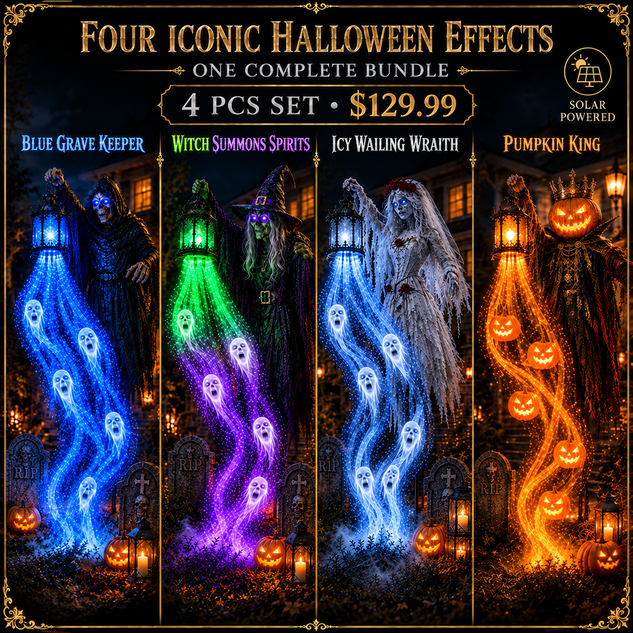 🎁Today 50% OFF🎁💀Animated Soul Harvester Solar Garden Light