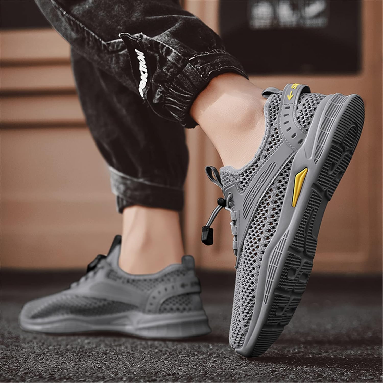 Men's Flyknit Mesh Breathable Sports Casual Shoes-caipcmall