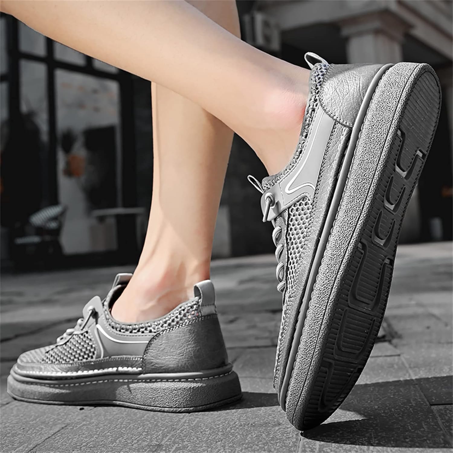 Men's Flyknit Mesh Breathable Sports Casual Shoes-caipcmall