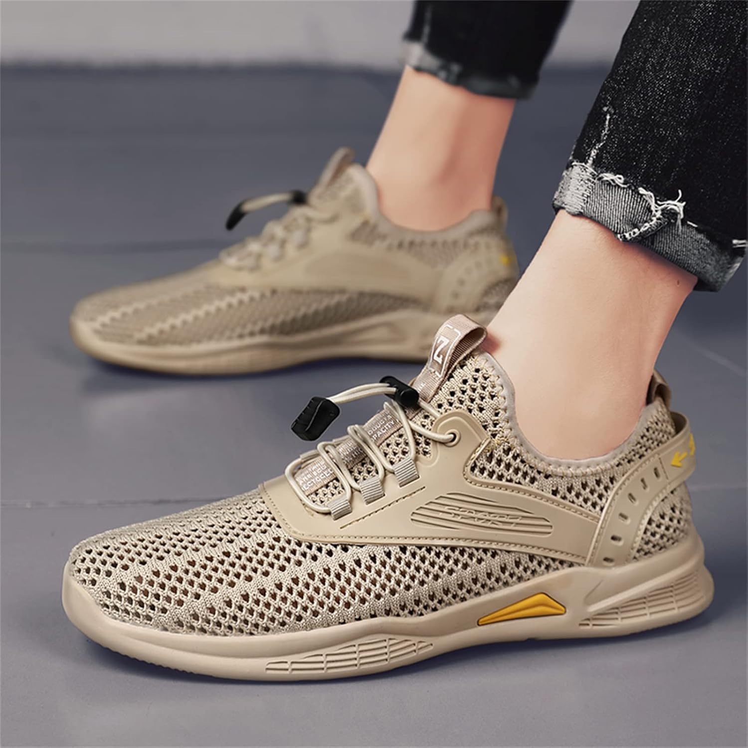 Men's Flyknit Mesh Breathable Sports Casual Shoes-caipcmall