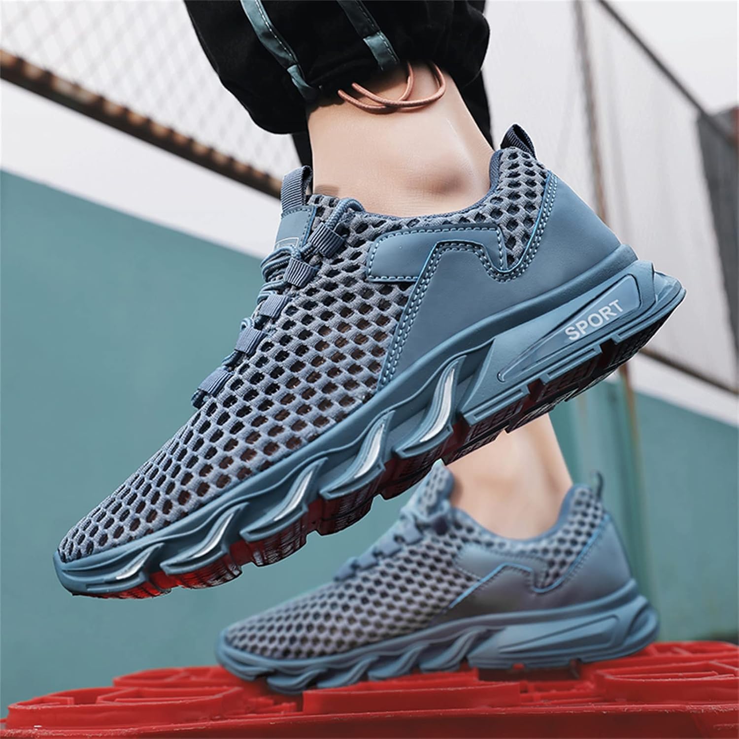 Men's Flyknit Mesh Breathable Sports Casual Shoes-caipcmall