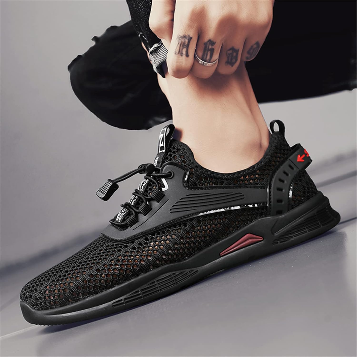 Men's Flyknit Mesh Breathable Sports Casual Shoes-caipcmall