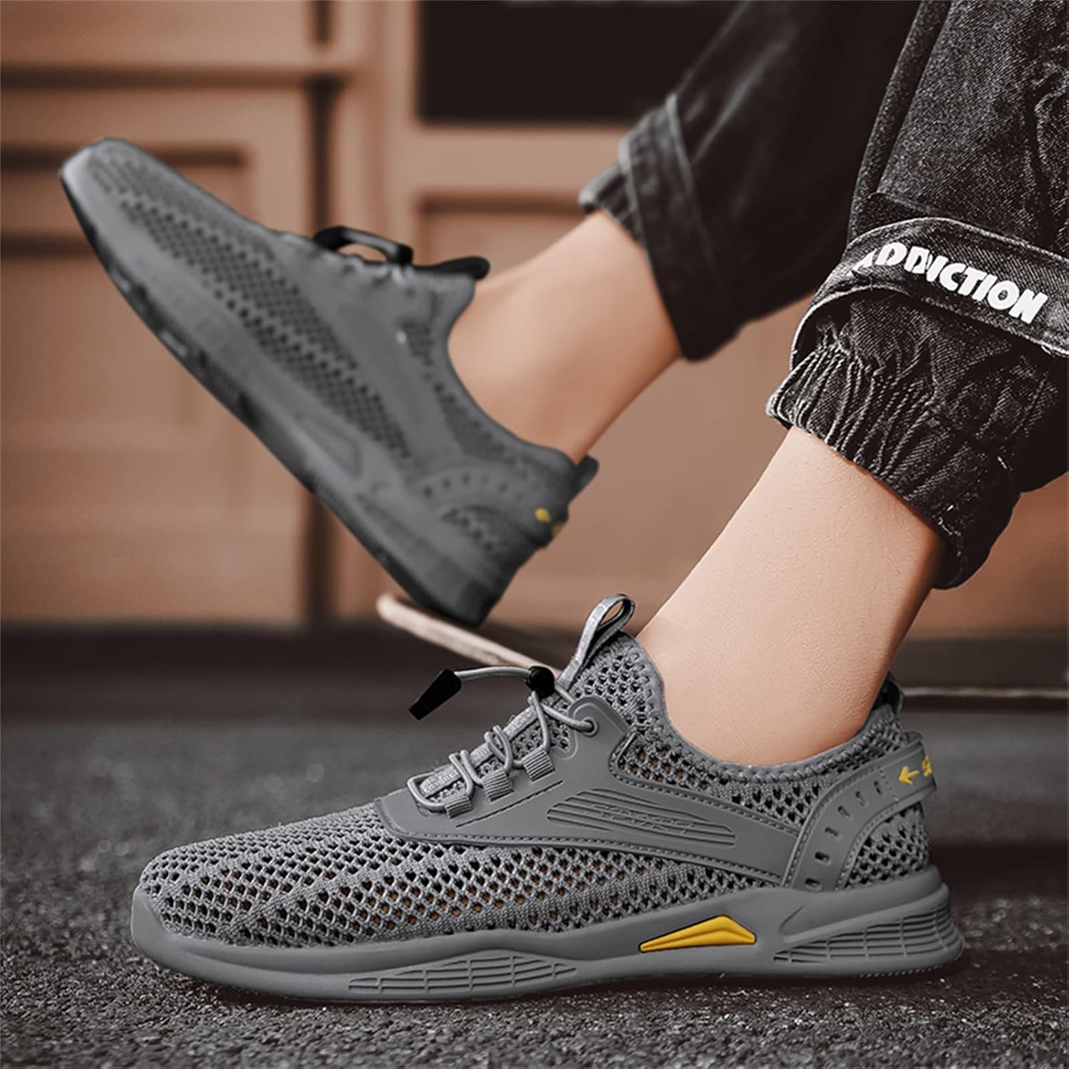 Men's Flyknit Mesh Breathable Sports Casual Shoes-caipcmall