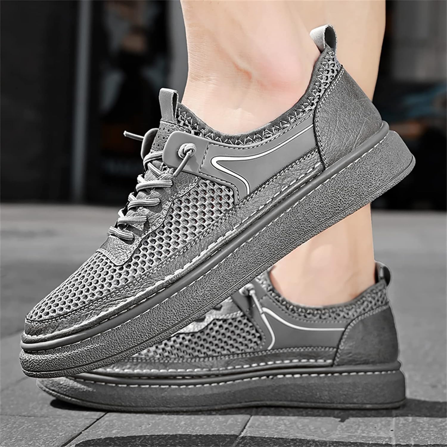 Men's Flyknit Mesh Breathable Sports Casual Shoes-caipcmall