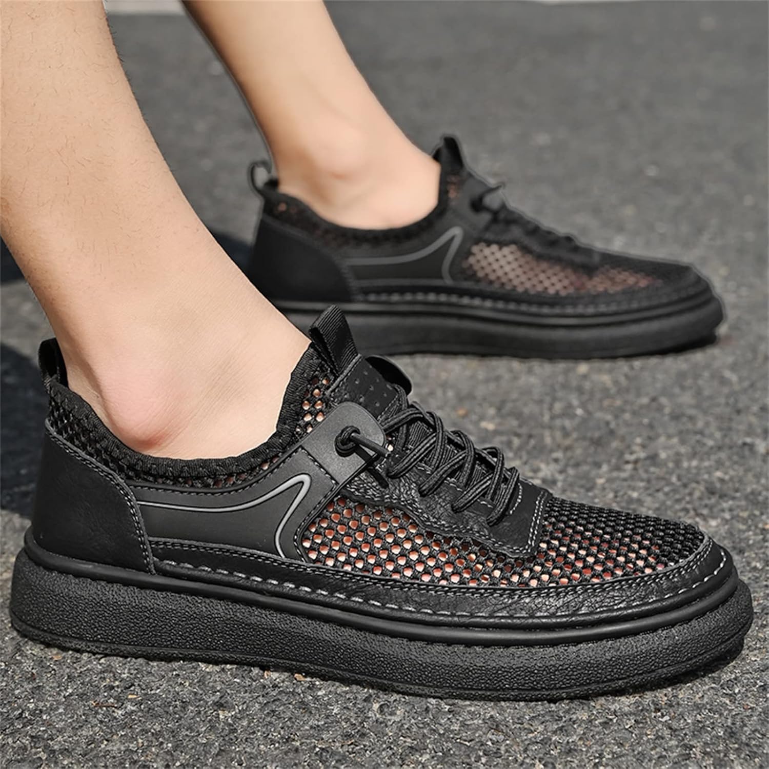 Men's Flyknit Mesh Breathable Sports Casual Shoes-caipcmall