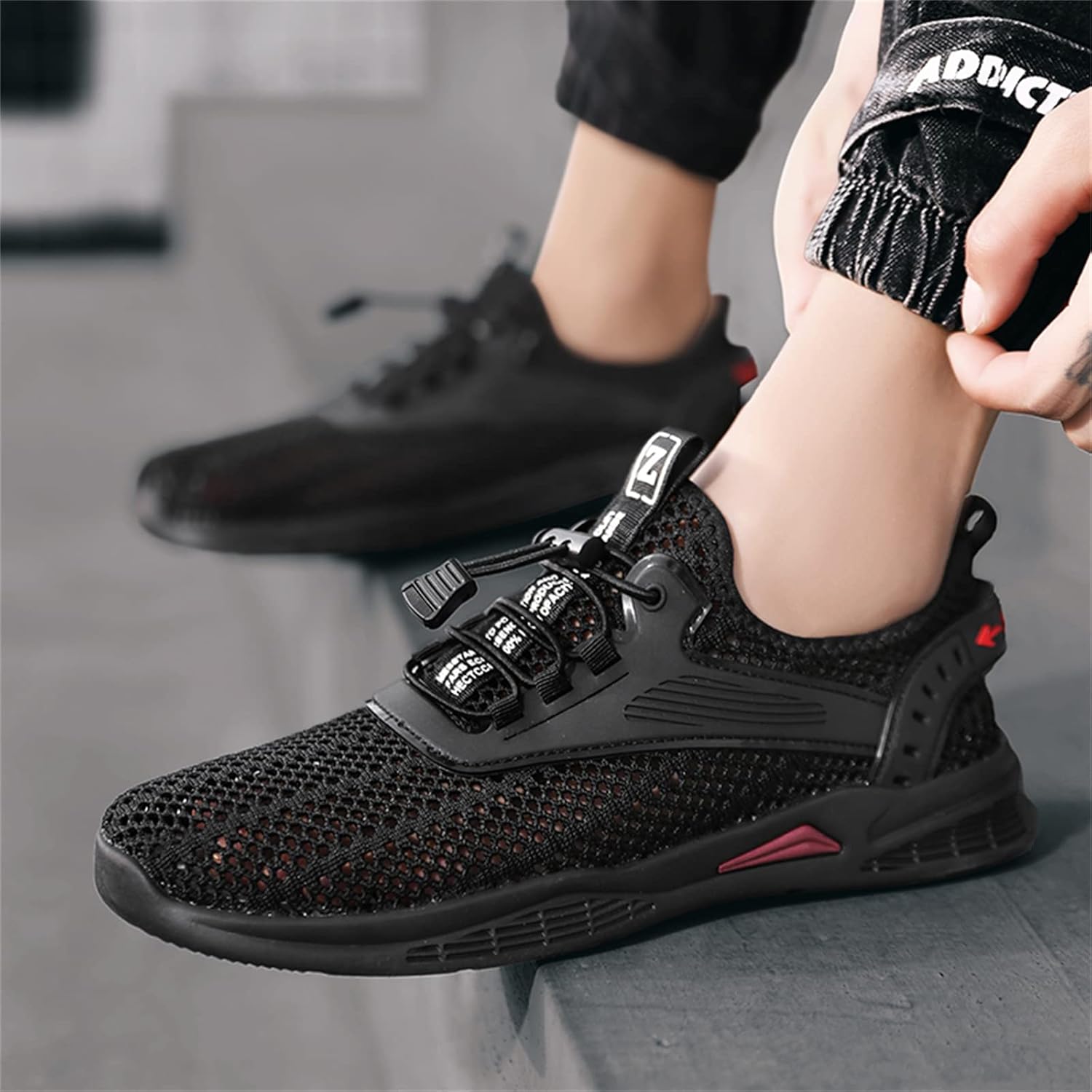 Men's Flyknit Mesh Breathable Sports Casual Shoes-caipcmall