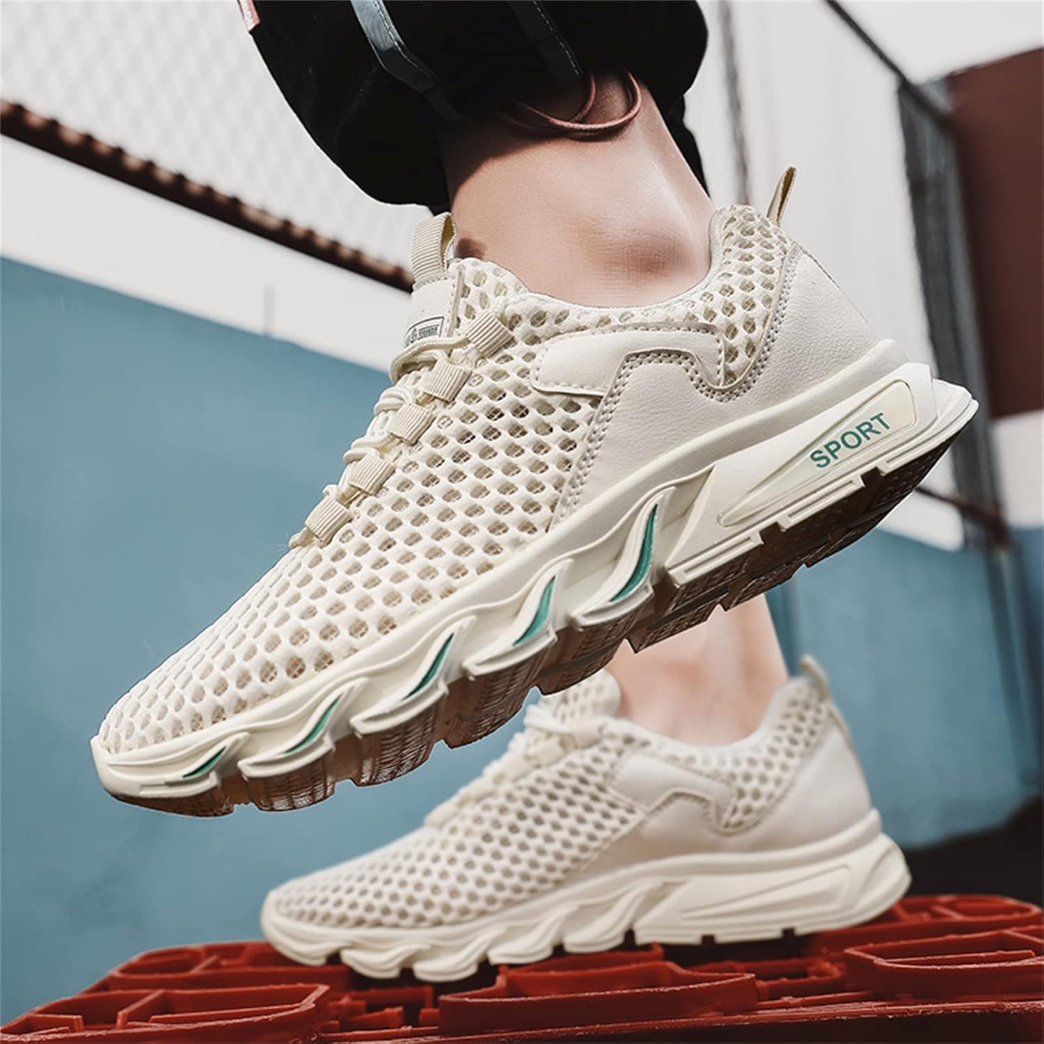 Men's Flyknit Mesh Breathable Sports Casual Shoes-caipcmall