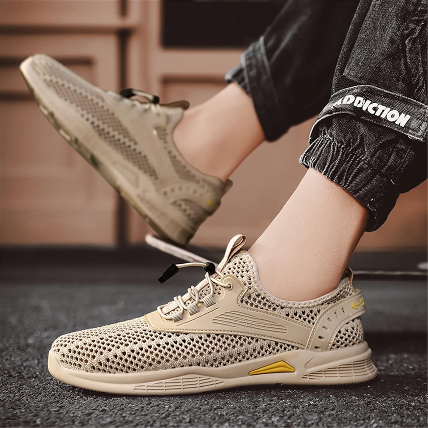 Men's Flyknit Mesh Breathable Sports Casual Shoes-caipcmall