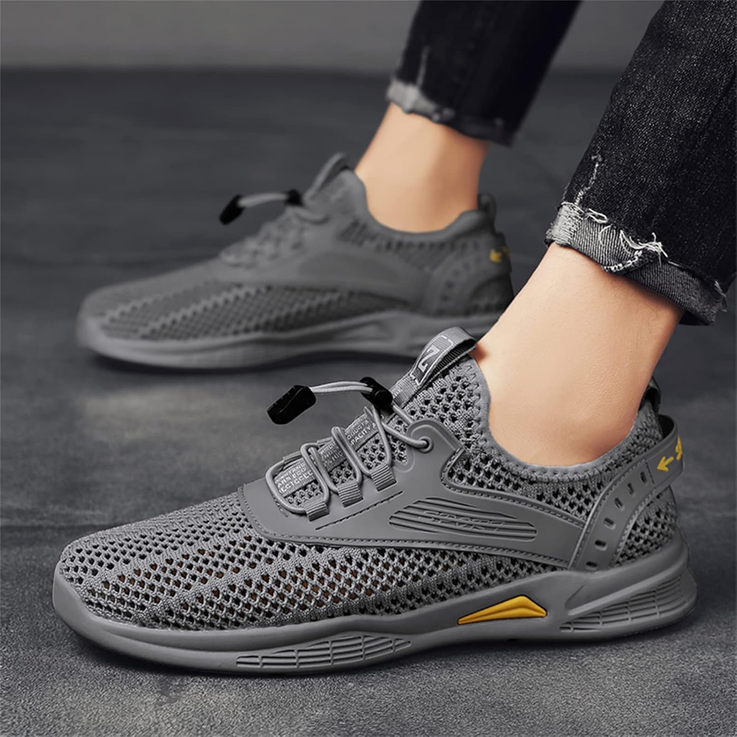 Men's Flyknit Mesh Breathable Sports Casual Shoes-caipcmall