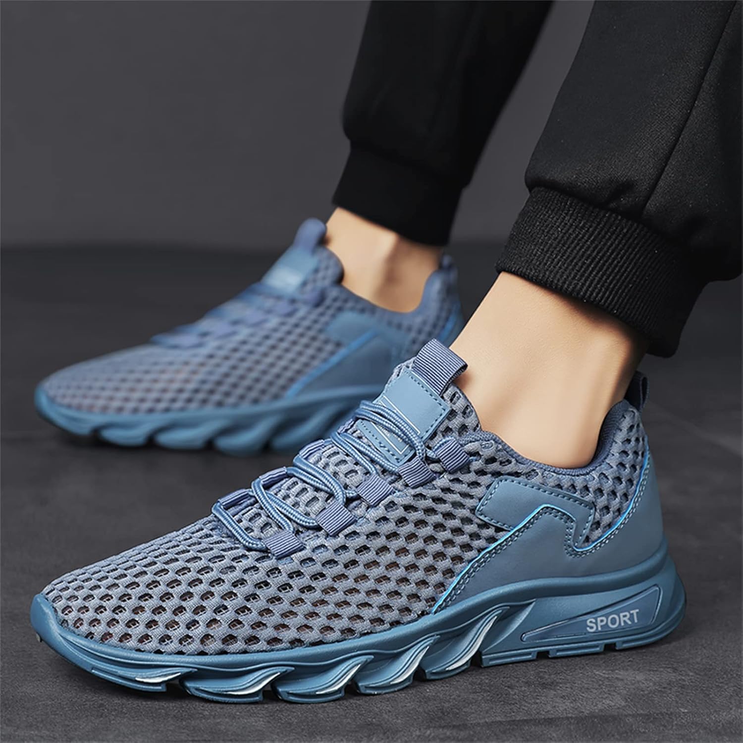 Men's Flyknit Mesh Breathable Sports Casual Shoes-caipcmall