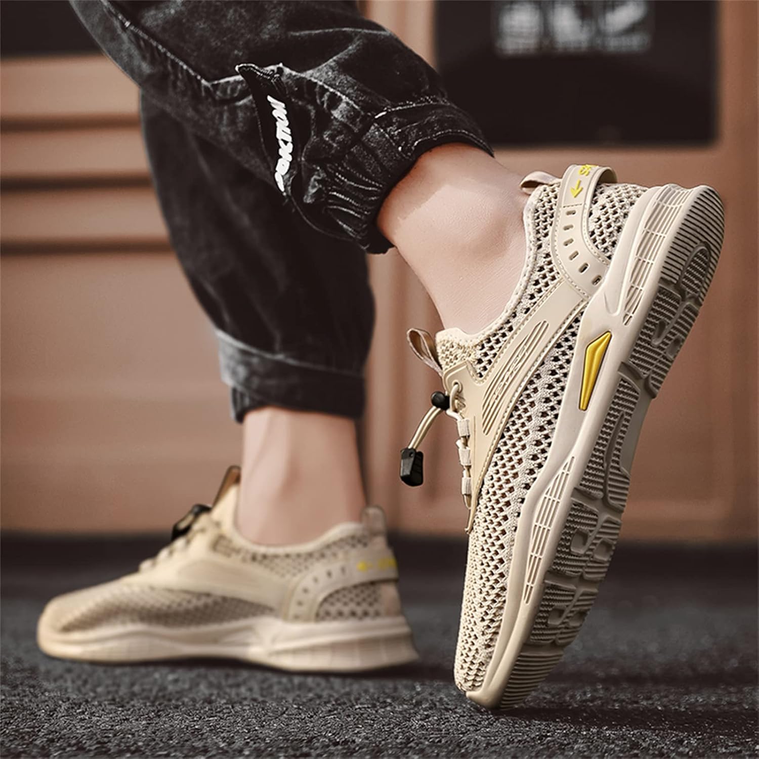 Men's Flyknit Mesh Breathable Sports Casual Shoes-caipcmall