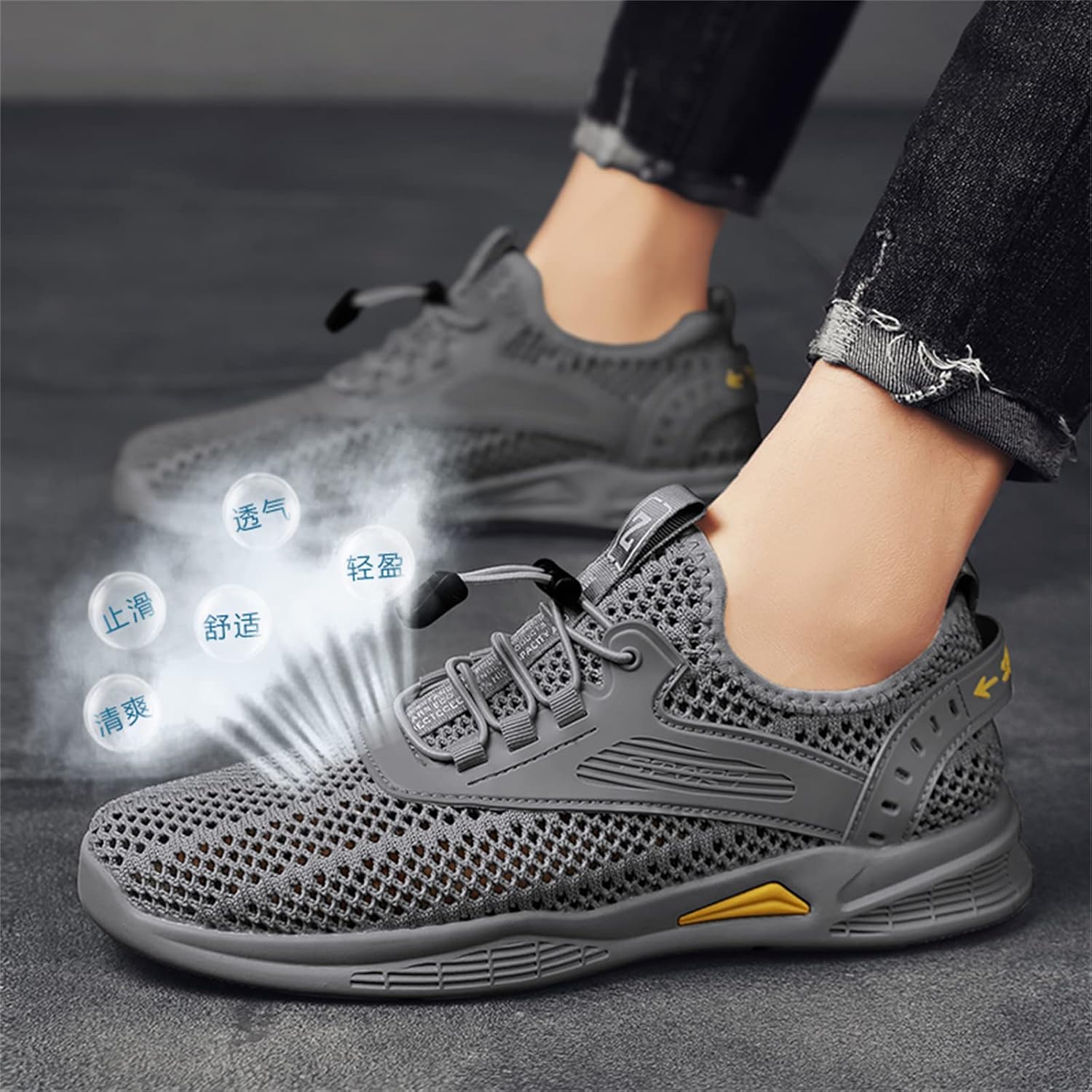 Men's Flyknit Mesh Breathable Sports Casual Shoes-caipcmall