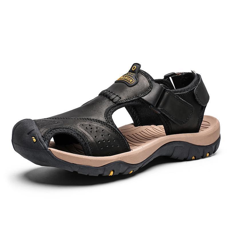 Men's Summer Breathable Leather Casual Outdoor Beach Sandals-caipcmall