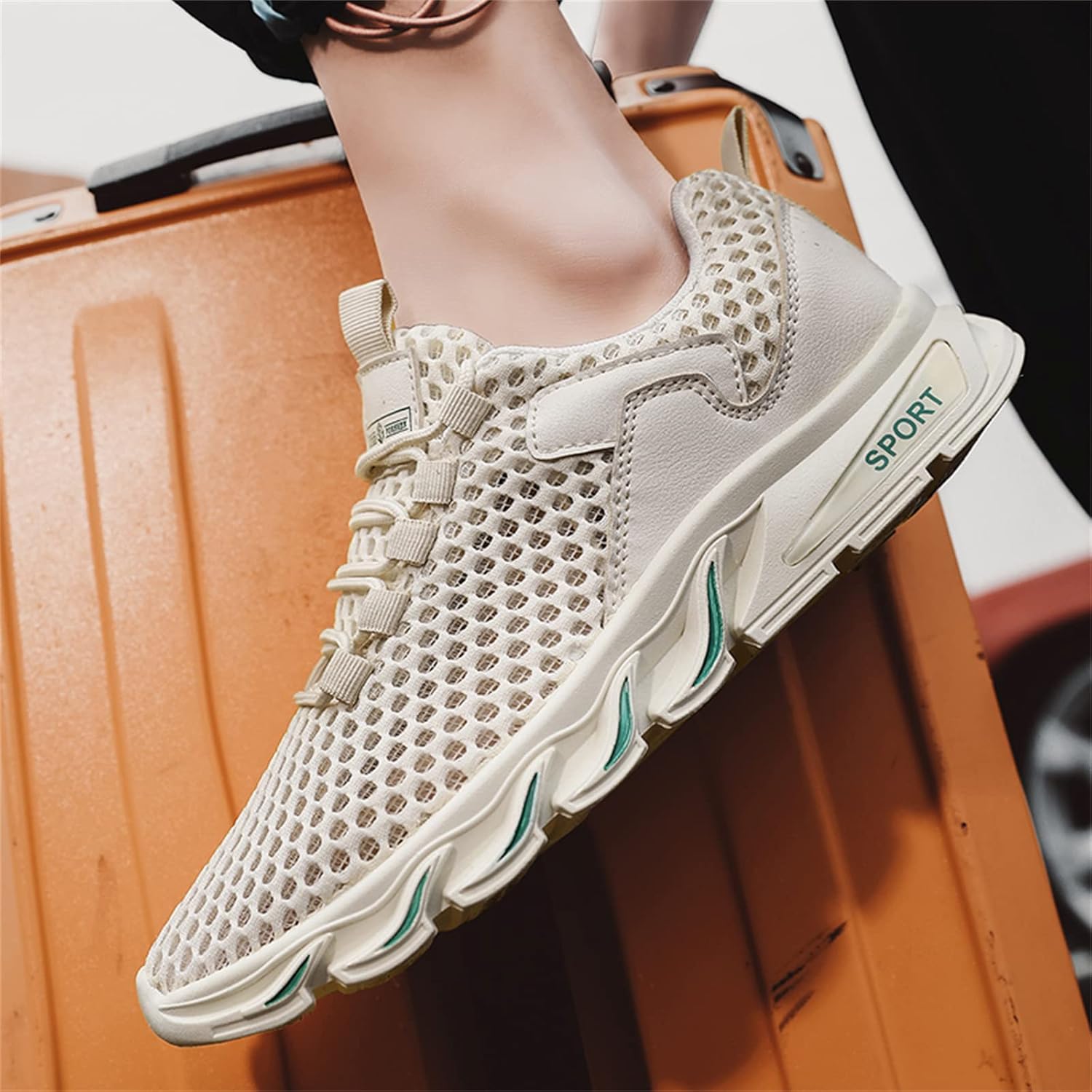 Men's Flyknit Mesh Breathable Sports Casual Shoes-caipcmall