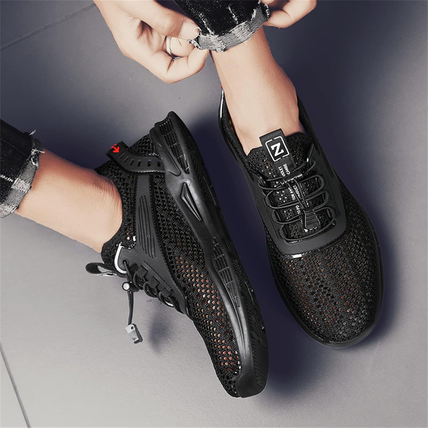 Men's Flyknit Mesh Breathable Sports Casual Shoes-caipcmall