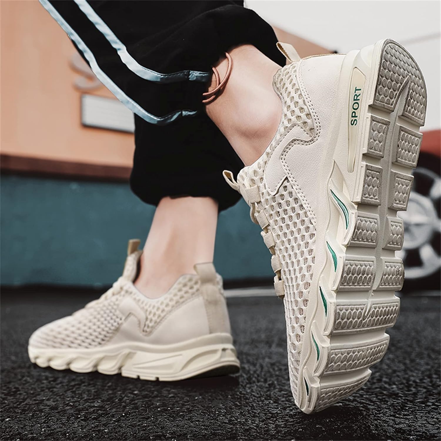 Men's Flyknit Mesh Breathable Sports Casual Shoes-caipcmall