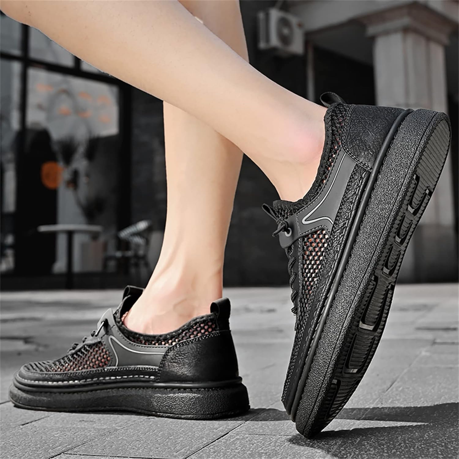 Men's Flyknit Mesh Breathable Sports Casual Shoes-caipcmall