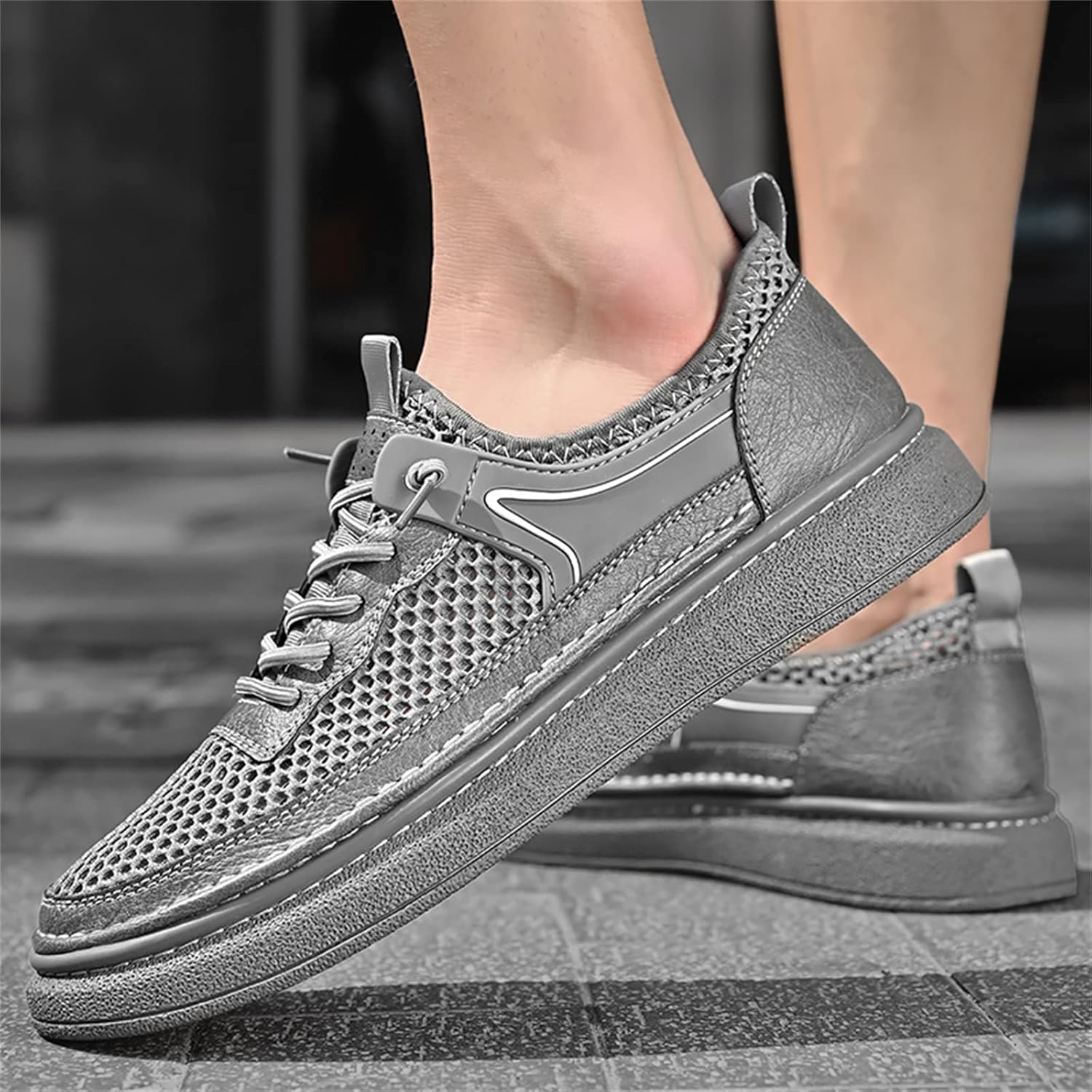 Men's Flyknit Mesh Breathable Sports Casual Shoes-caipcmall