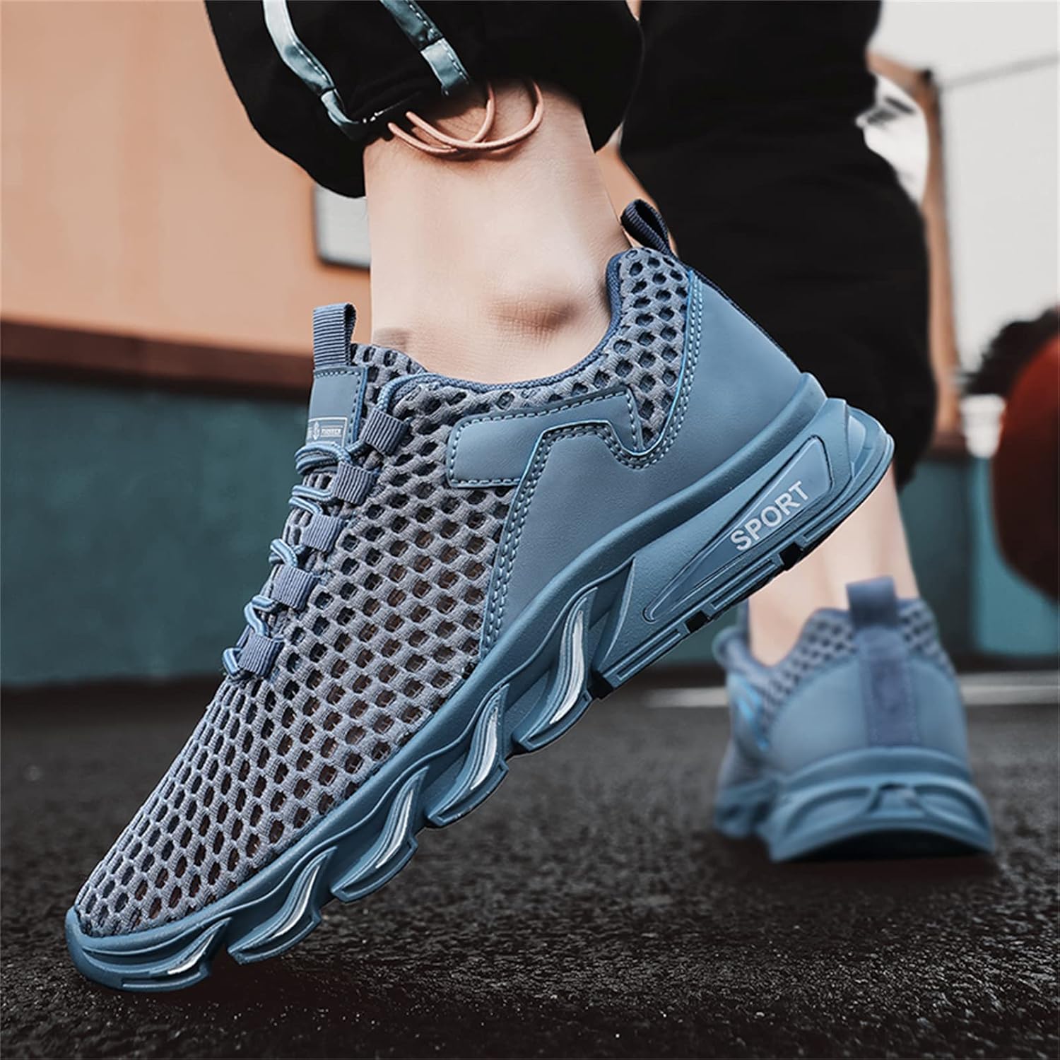 Men's Flyknit Mesh Breathable Sports Casual Shoes-caipcmall