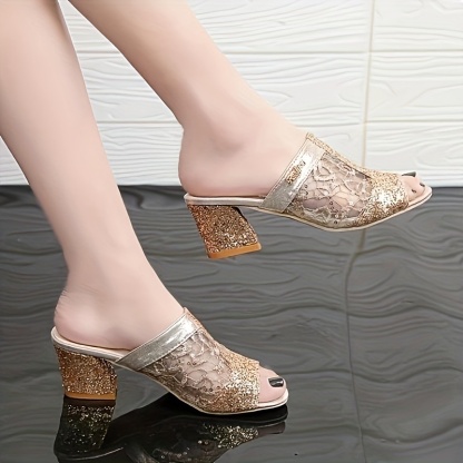 😍Last Day 50% OFF😍 - Women's Glitter Sequins Decor Sandals