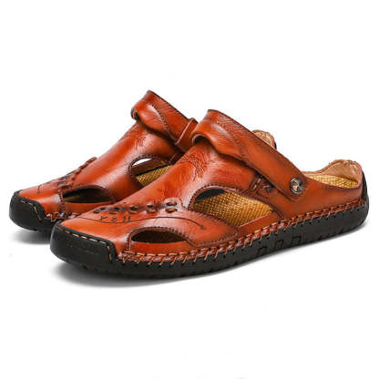 🔥HOT SALE🎁--50% OFF 🎉 Men's Casual Breathable Leather Sandals-caipcmall