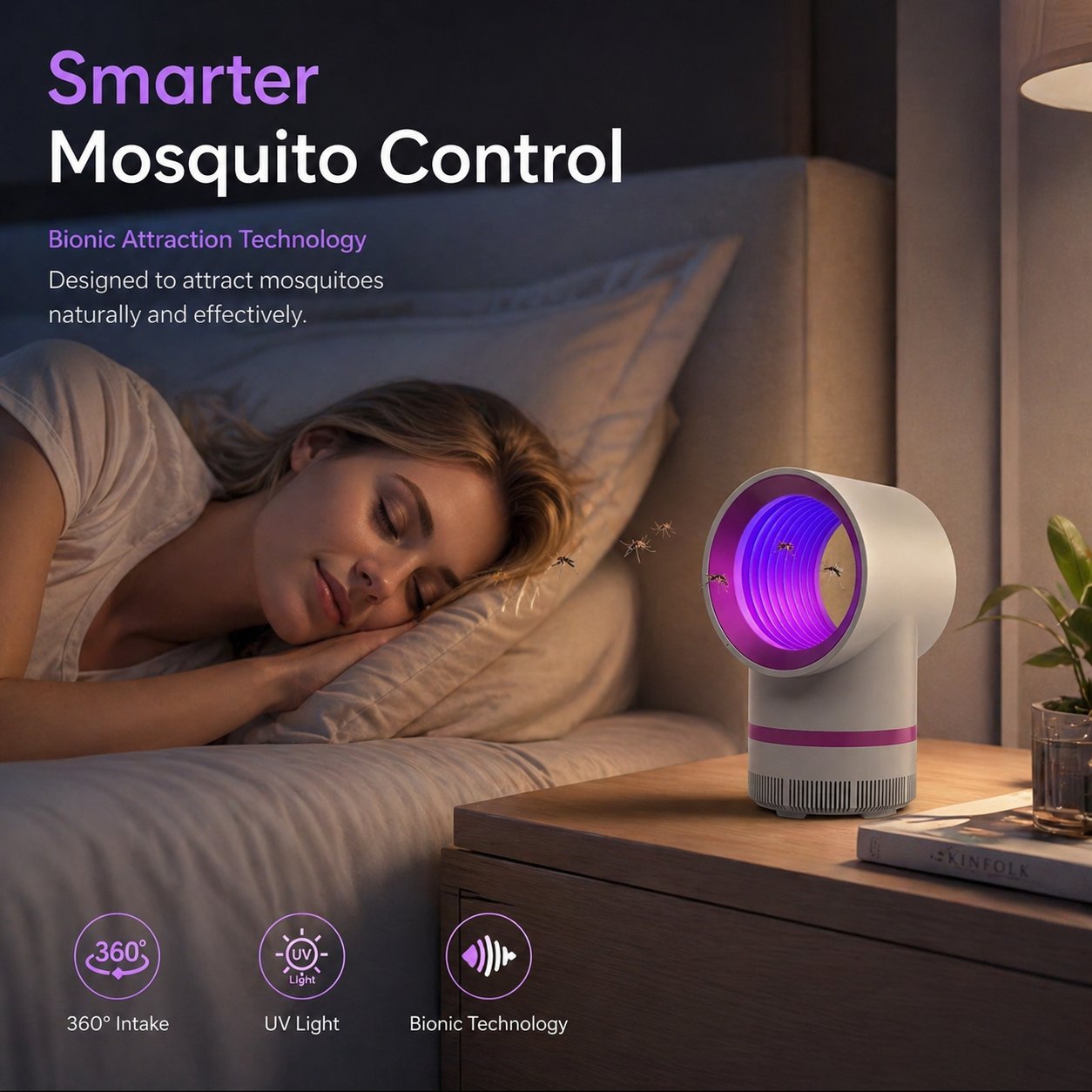 🔥Mother's Day Promotion🦟 Indoor Household Mosquito Killer Lamp — Plug-in Suction-Type Mosquito Trap