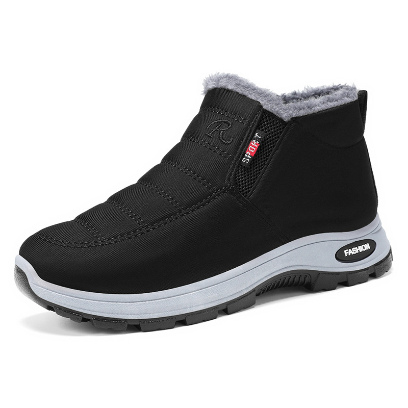 Women's Warm Sheepskin-Lined Boots Ladies Winter Ankle Slip on Short