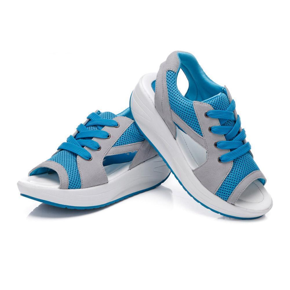 FUMOOD Platform Sandals Platform Wedge Breathable Rocking Shoes, Comfortable Sports Casual Women's Shoes