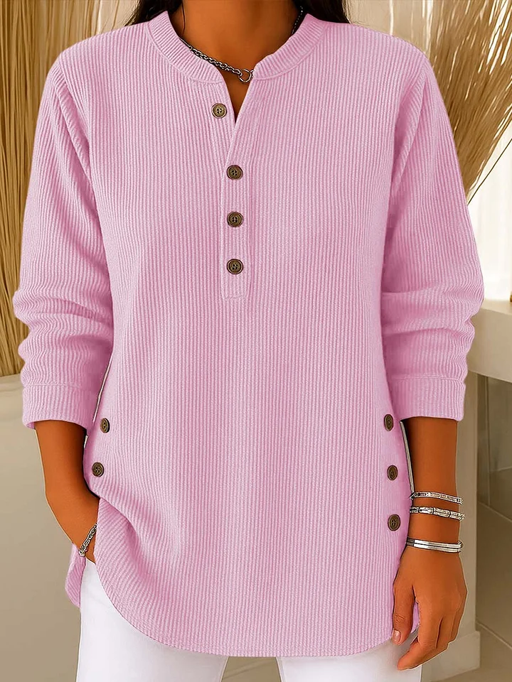 Clearance Sale! 🔥 Classic button-down solid color sweater top