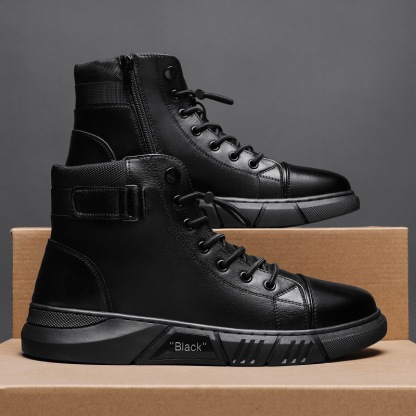 Men's Casual Versatile Genuine Leather Ankle Boots-caipcmall