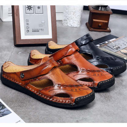 🔥HOT SALE🎁--50% OFF 🎉 Men's Casual Breathable Leather Sandals-caipcmall