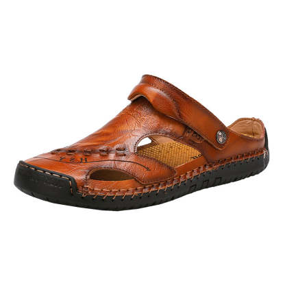 🔥HOT SALE🎁--50% OFF 🎉 Men's Casual Breathable Leather Sandals-caipcmall